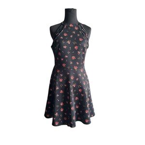 NO BOUNDARIES WOMANS LATTICE FLORAL SUMMER PARTY DRESS SZ M(7-8)